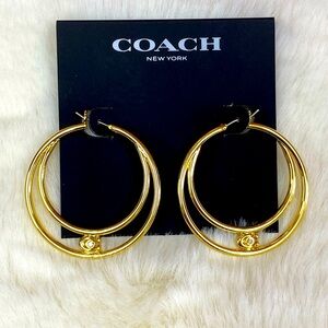 SOLD COACH hoop earrings